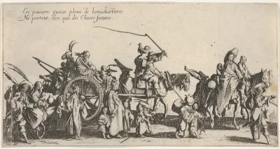 The marching gypsies: the rear guard (Les bohémiens en marche: l'arrière-garde), also called The Departure (Le départ), from "The Gypsies" (Les Bohémiens)
