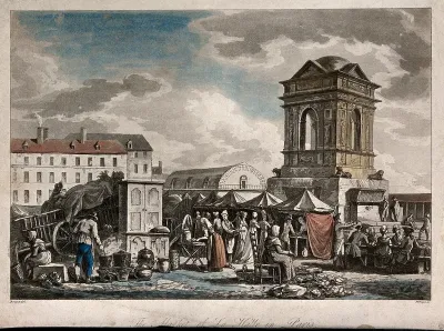 The market place of Les Halles in Paris