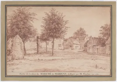 The Marketplace in the Village of Marigny (Partie de la place du marché de Marigny)