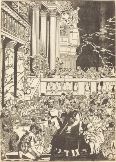 The Marriage at Cana [left plate]