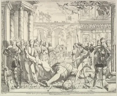 The Martyrdom of Saint Christopher, from "The Story of Saints James and Christopher in the Eremitani Chapel"