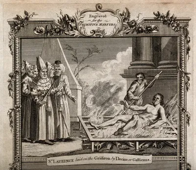 The martyrdom of Saint Laurence of Rome