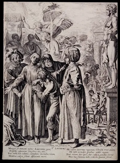 The martyrdom of Saint Laurence of Rome