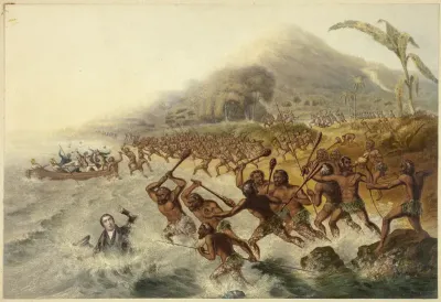 The Massacre of the Lamented Missionary the Rev. J. Williams and Mr. Harris