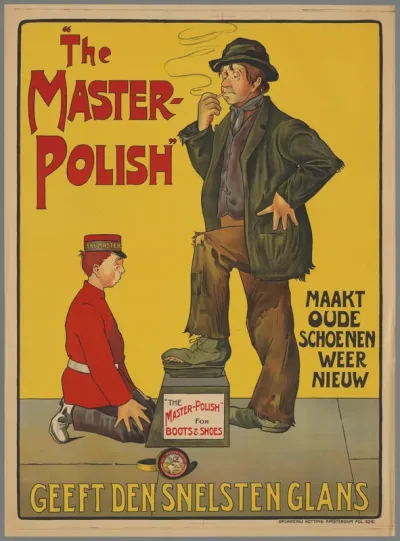 The Master-Polish maakt oude schoenen weer nieuw. geeft den snelsten glans