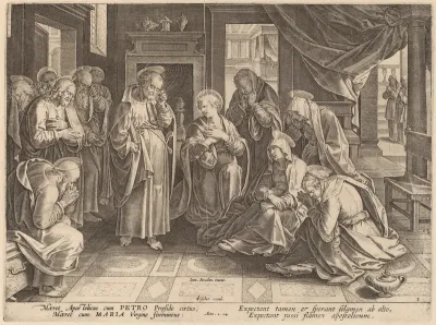 The Meeting of the Apostles and the Women in the Upper Room