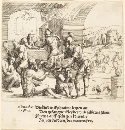 The Men of Ephraim Care for their Captives and Return Them to Jerico