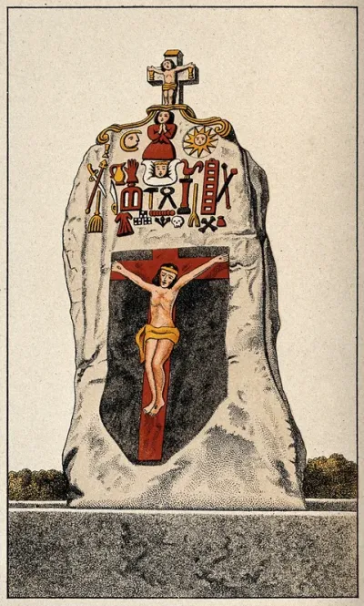 The menhir of Saint-Uzec, in Pleumeur-Bodou, Brittany