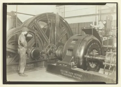 The Mines Today By Cables (Electric Driven). This Is The Power Room Of A Pennsylvania Coal Mine