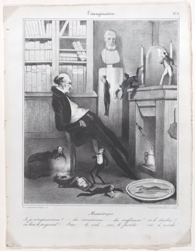 The Misanthropist published in Le Charivari, February 10, 1833