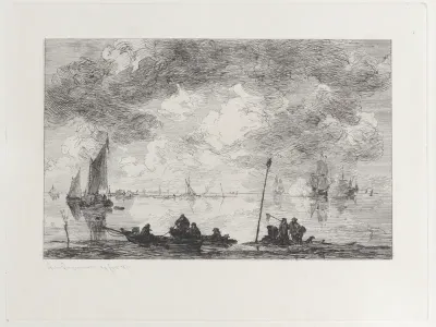 The Moerdyck, after Jan van Goyen, from "Etchings of Pictures in the Metropolitan Museum New York"