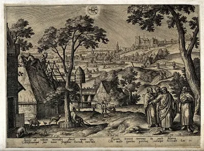 The month June and the sign of Cancer, represented by a large agricultural estate being profitably maintained and managed, and by Christ telling the parable of the Rich Fool