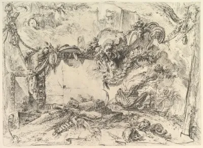 The Monumental Tablet, from "Grotteschi" (Grotesques)