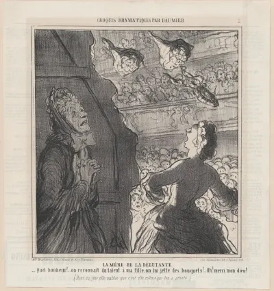 The mother of the actress, from 'Dramatic sketches,' published in Le Charivari, July 2, 1864
