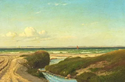The mouth of Esrum Canal by Dronningmølle.