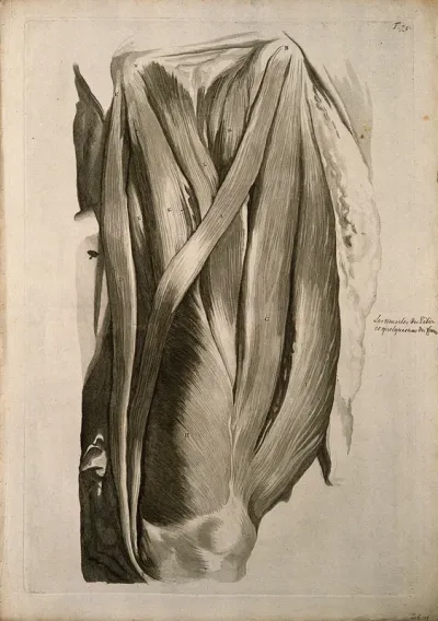 The muscles of the left thigh, seen from the front