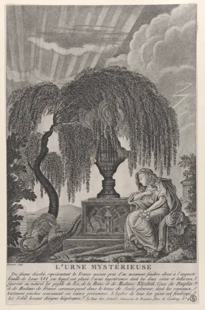 The Mysterious Urn, with the hidden silhouettes of the French royal family