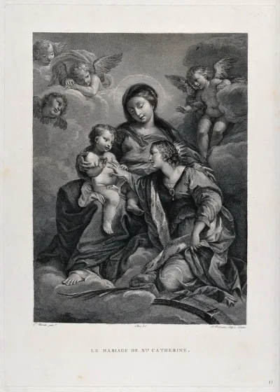 The mystic marriage of Catherine of Alexandria and the infant Christ