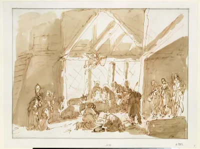 The Nativity of Christ, with Shepherds and Kings in Adoration