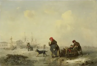 The Neva at St Petersburg (Leningrad) in the Winter