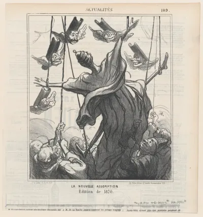 The new assumption, 1870 edition, from 'News of the day,' published in Le Charivari, May 18, 1870