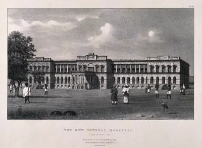The new General Hospital and grounds, Calcutta, India