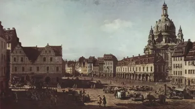 The New Market in Dresden from Moritzstraße