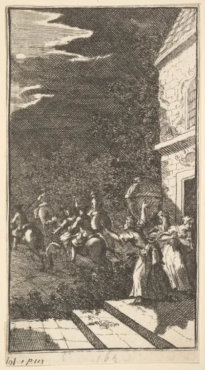 The New Metamorphosis, Plate 3: The Bandits Abduct Camilla