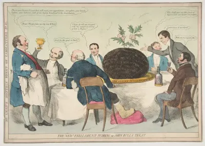 The New Parliament Pudding or John Bull's Treat
