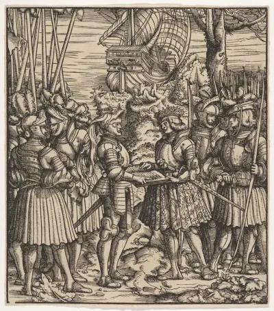 The New Treaty between King Philip and Henry VII, from "Der Weisskunig"
