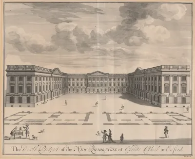 The North Prospect of the New Quadrangle of Christ Church in Oxford