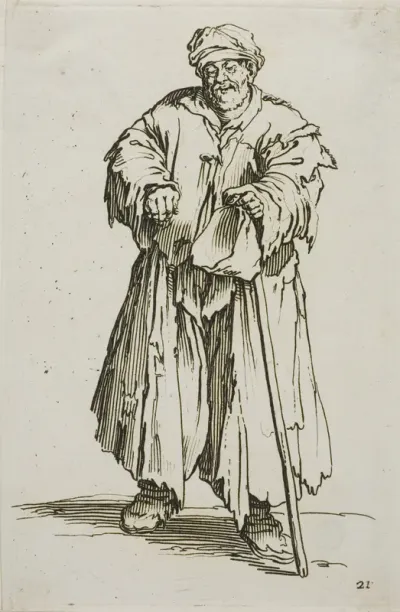 The Obese Beggar with Lowered Eyes, plate 21 from The Beggars
