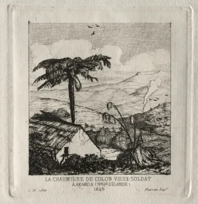 The Old-soldier Settler's Hut at Akaroa, 1845