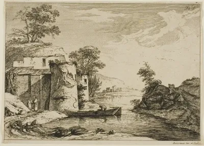 The Old Tower at the Edge of a River