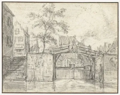 The Oude Haarlemmersluis (Old Haarlem Lock) on the Martelaarsgracht, Amsterdam