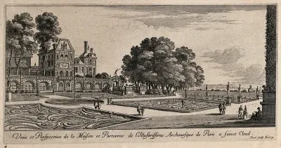The palace and the gardens of the Archbishop of Paris at Saint Cloud