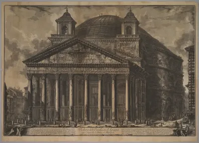 The Pantheon exterior (Veduta del Pantheon d'Agrippa oggi Chiesa di S. Maria ad Martyres)