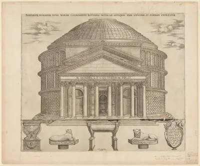 The Pantheon, from "Speculum Romanae Magnificentiae"
