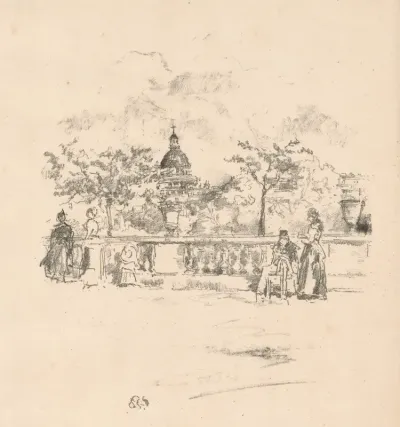 The Pantheon, from the Terrace of the Luxembourg Gardens