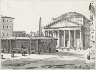 The Pantheon Seen from the Piazza