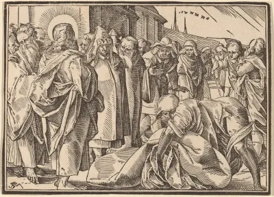 The Paralytic Healed by Christ Picks up His Pallet