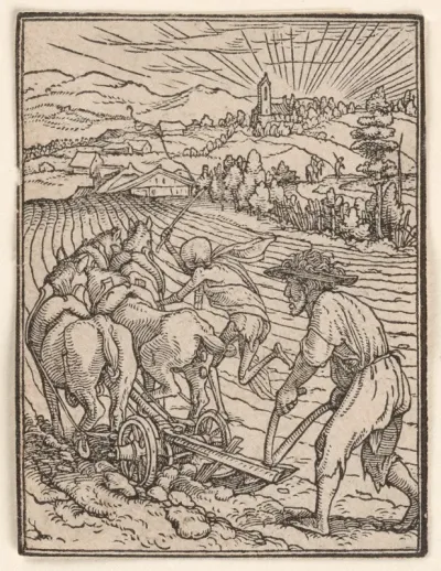 The Peasant (or Ploughman), from "The Dance of Death"