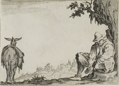 The Peasant Removing his Shoes, from The Caprices
