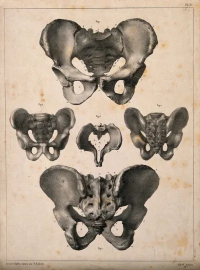 The pelvis: five figures
