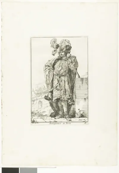 The Persian Ambassador, plate eighteen from Caravanne du Sultane à la Mecque