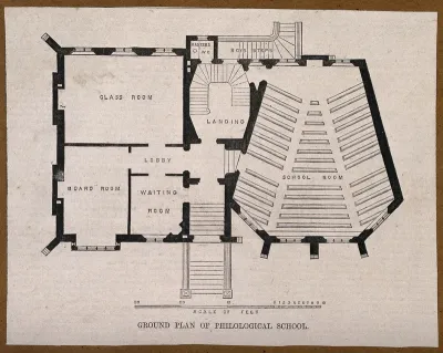 The Philological School, St Marylebone, London: plan of the ground floor
