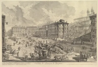 The Piazza di Spagna (Veduta di Piazza di Spagna)