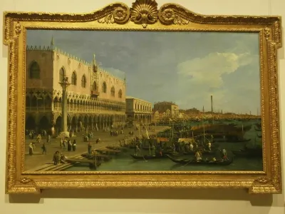 The Pier near Riva degli Schiavoni with the Column of San Marco