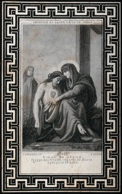 The Pietà with Christ's Sacred Heart appearing on his chest