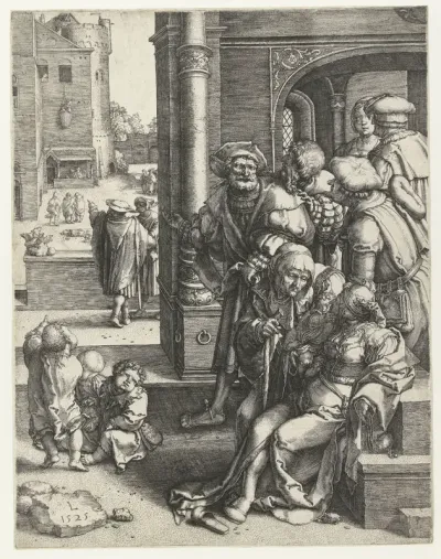 The Poet Virgil in a Basket